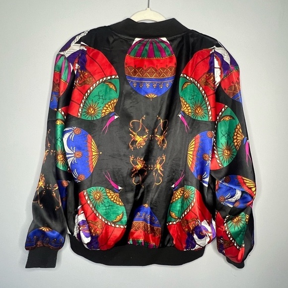 Vintage 80s Active Code Hot Air Balloon Artsy Windbreaker Medium - Picture 7 of 7